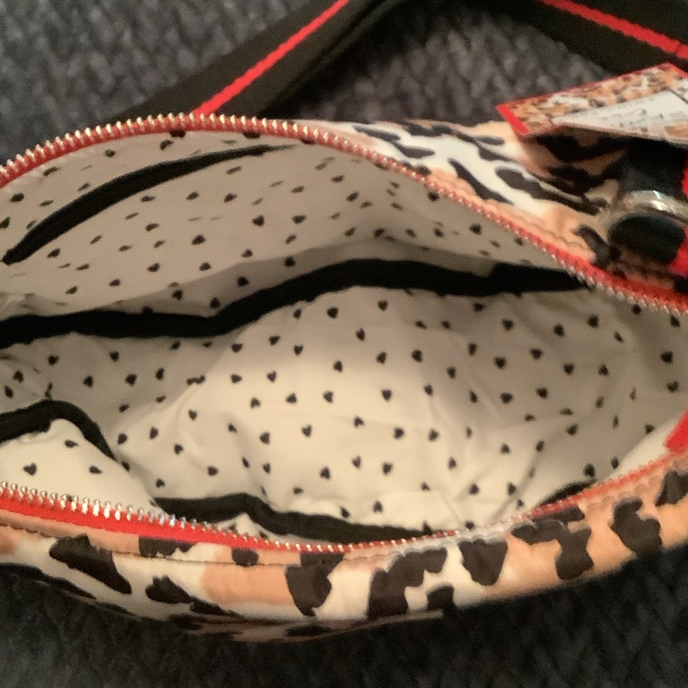 Brighton Leopard Print Crossbody Bag - Black and Tan - Picture 5 of 7